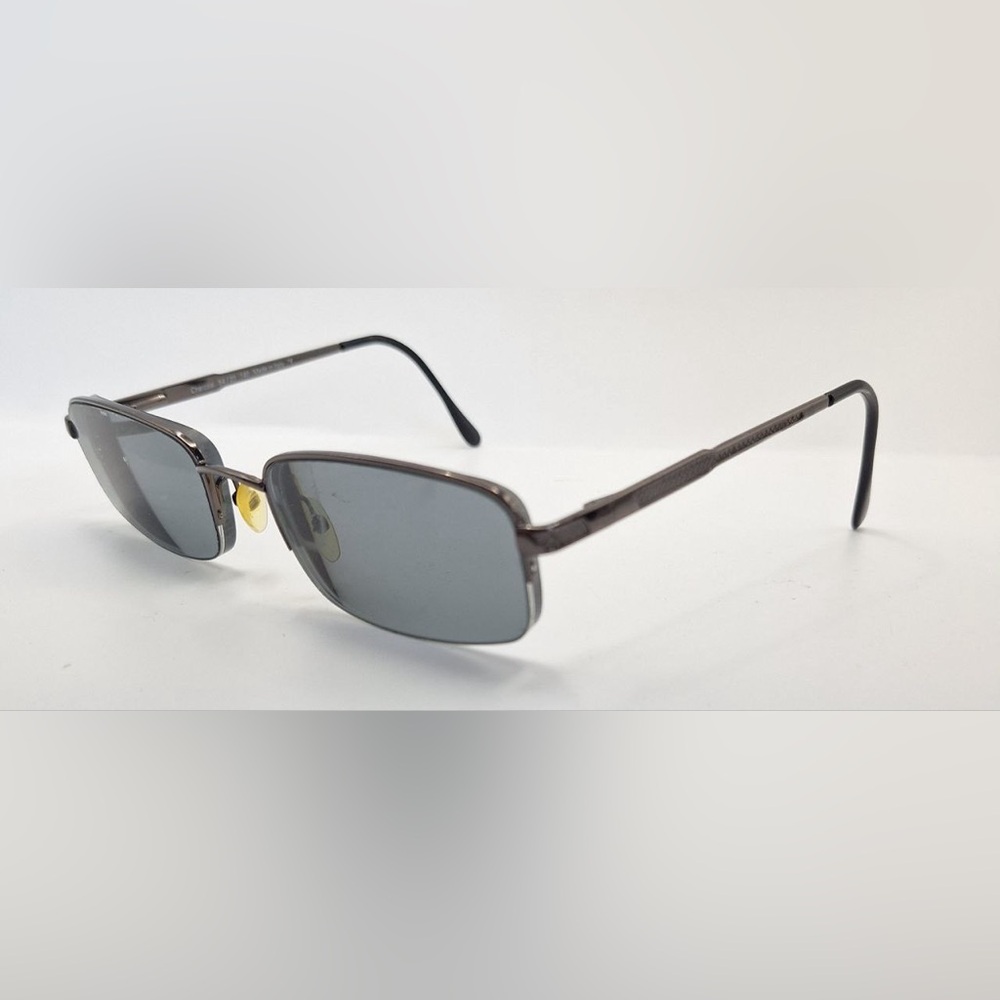 Vintage Kirkland Signature Nicolas Gunmetal Oval Half-Rim Sunglasses Frames Only - Picture 2 of 8